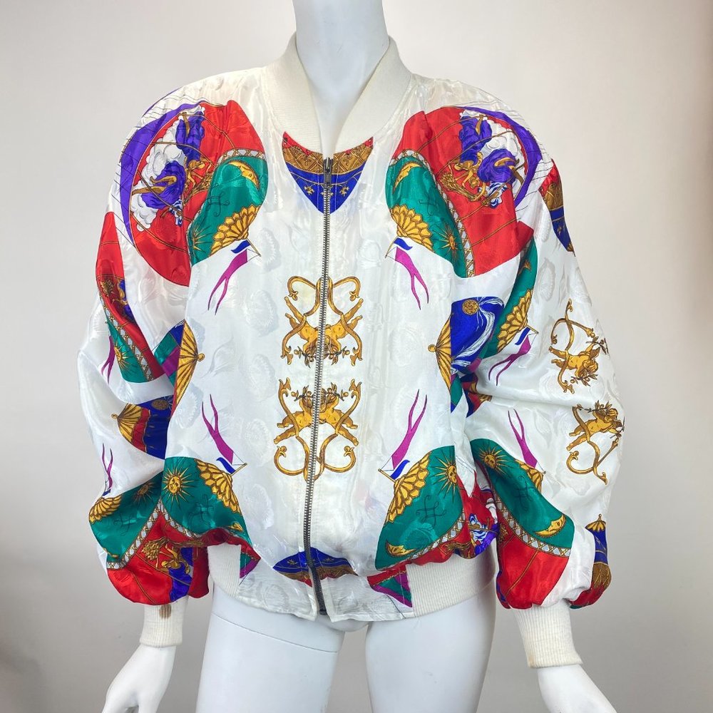 Metro High Fashion Women's M - L Vintage Hot Air Balloon Seraphim‎ Bomber Jacket